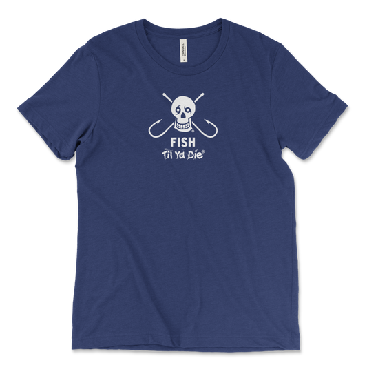 Fish Skull Hooks Tee Navy