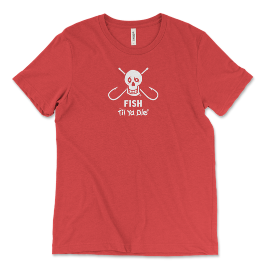 Fish Skull Hooks Tee Red